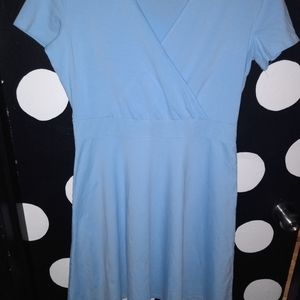 Cute baby blue dress. Flare style.
